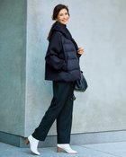 【ドゥクラッセ/DoCLASSE】の異素材エコダウン・フード風ジャケット ミッドナイトブルー|ID: prp329100004920195 ipo3291000000037023547