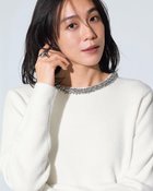 【ドゥクラッセ/DoCLASSE】のウール混・ネックビジューセーター オフホワイト|ID: prp329100004920199 ipo3291000000037234973