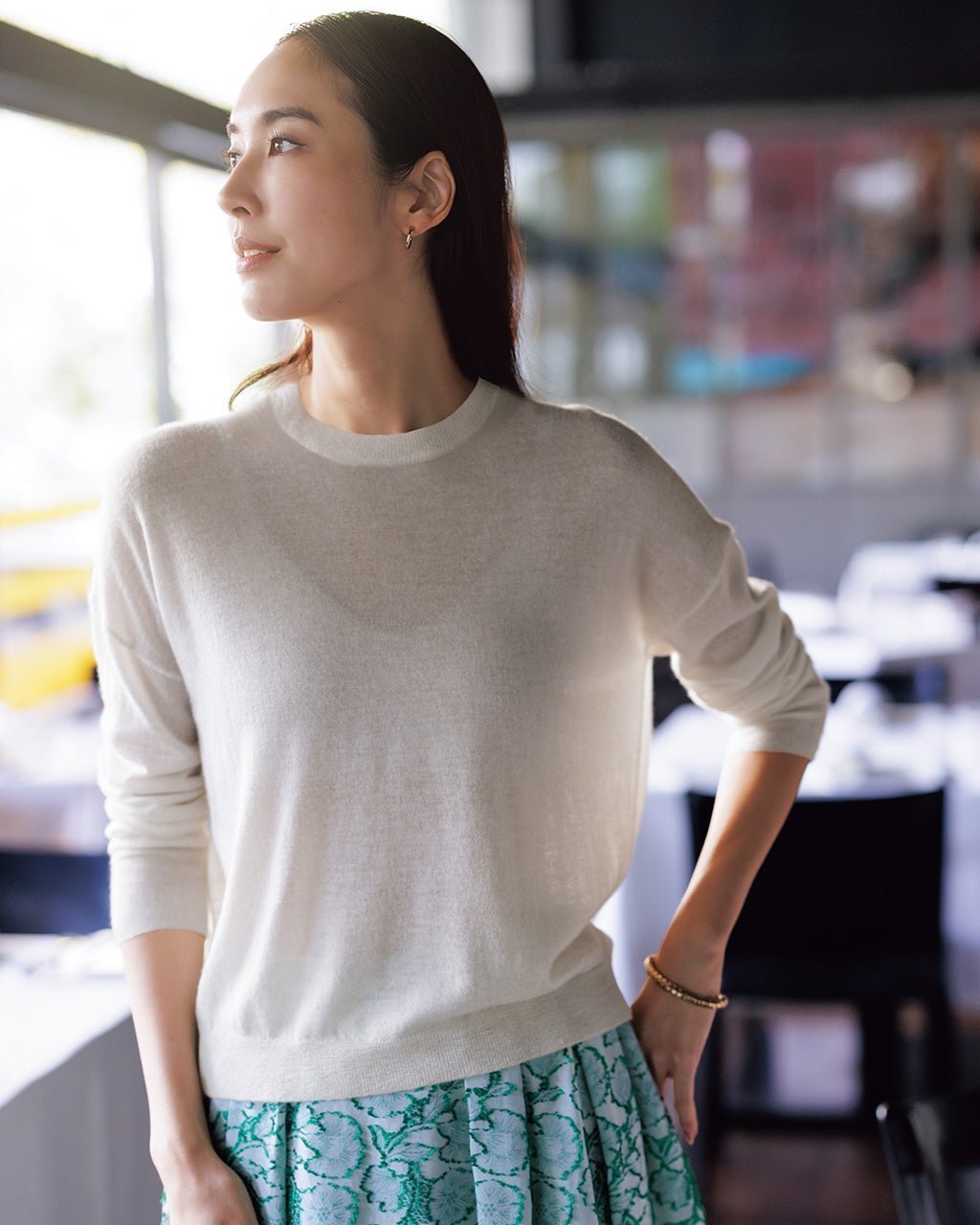 【ドゥクラッセ/DoCLASSE】のエアーカシミヤ・クルーネック/ショート丈 人気、トレンドファッション・服の通販 founy(ファニー) 　ファッション　Fashion　レディースファッション　Fashion for Women　トップス・カットソー　Cut & Sew Tops　ニット　Knit Tops & Sweaters　クロップド　Cropped, Short Length　シアー　Sheer, See-Through　ショート　Short, Short Length　セーター　Sweater, Knitwear　タートルネック　Turtleneck, High Neck　トレンド　Trend, Trending Now　フォルム　Silhouette, Form　フレア　Flare, Flared　ベーシック　Basic, Essential　モノトーン　Monotone, Black and White　ワイド　Wide, Wide Fit　エレガント 上品　Elegant　定番　Standard, Basic Item　 other-1|ID: prp329100004920206 ipo3291000000036912905