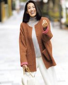 【ドゥクラッセ/DoCLASSE】のダブルフェイスニット・ノーカラーコート シナモン|ID: prp329100004920210 ipo3291000000036912934