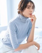 【ドゥクラッセ/DoCLASSE】のコットンガーゼ・メロウハイネック/5分袖 人気、トレンドファッション・服の通販 founy(ファニー) ファッション Fashion レディースファッション Fashion for Women トップス・カットソー Cut & Sew Tops シャツ・ブラウス・オフィスカジュアル Elegant Blouses & Button-Ups ロングTシャツ・Tシャツ Longline T-Shirts & Tees カットソー・ベーシックTシャツ Cut-and-Sewn Tops / Stretch Tees & Basics カットソー Cut and Sewn Top 人気 Popular, Best Seller 夏 Summer thumbnail ペールブルー|ID: prp329100004920218 ipo3291000000036912967