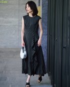 【ドゥクラッセ/DoCLASSE】のリネンタッチストライプ・アシメワンピース 人気、トレンドファッション・服の通販 founy(ファニー) ファッション Fashion レディースファッション Fashion for Women ワンピース Dresses アシンメトリー Asymmetrical Style ストライプ Stripe, Striped Pattern スマート Smart, Elegant セットアップ Set-Up, Coordinated Outfit フリル Frill, Ruffle 夏 Summer thumbnail ミッドナイトパターン|ID: prp329100004920240 ipo3291000000036913147