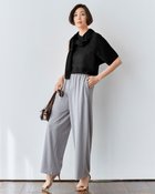 【ドゥクラッセ/DoCLASSE】のリネン混・シアーアンサンブルニット ブラック|ID: prp329100004920244 ipo3291000000037255538