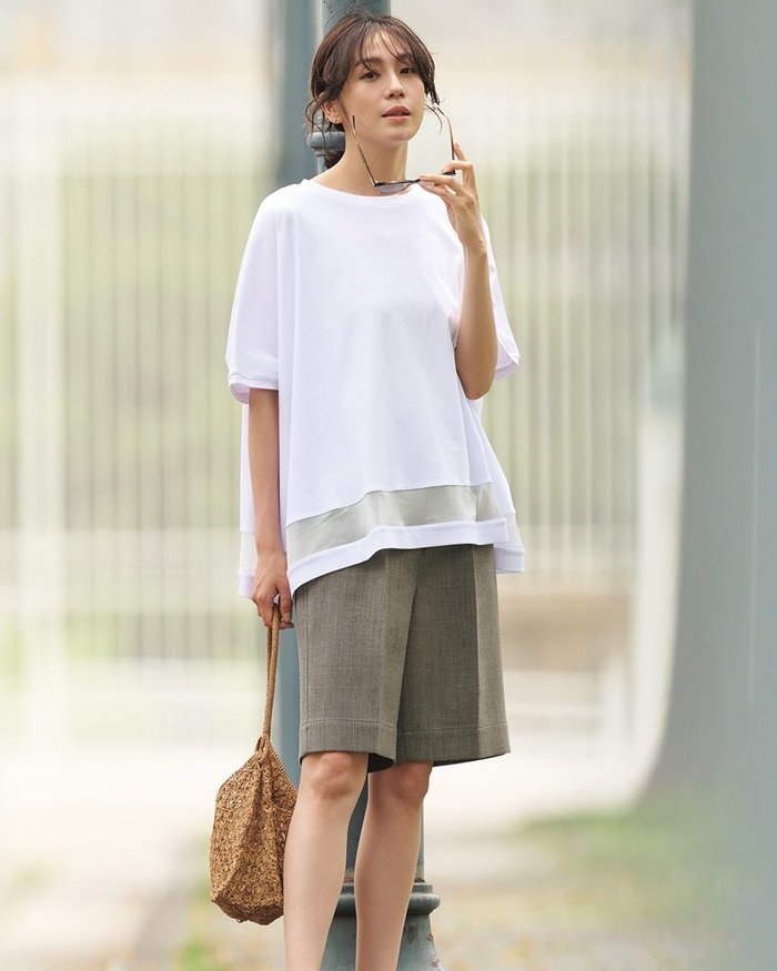 【ドゥクラッセ/DoCLASSE】のスーピマT・メッシュデザイン インテリア・キッズ・メンズ・レディースファッション・服の通販 founy(ファウニー) https://founy.com/ ファッション Fashion レディースファッション Fashion for Women トップス・カットソー Cut & Sew Tops シャツ・ブラウス・オフィスカジュアル Elegant Blouses & Button-Ups ロングTシャツ・Tシャツ Longline T-Shirts & Tees カットソー・ベーシックTシャツ Cut-and-Sewn Tops / Stretch Tees & Basics カットソー Cut and Sewn Top シルク Silk, 100% Silk シンプル Simple, Minimal スーピマ Supima, Premium Cotton プレミアム Premium, High-End ポンチョ Poncho, Cape Style メッシュ Mesh, Net Fabric ワンポイント One Point, Statement Accent |ID: prp329100004920250 ipo3291000000037023604
