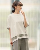 【ドゥクラッセ/DoCLASSE】のスーピマT・メッシュデザイン ライトグレー|ID: prp329100004920250 ipo3291000000037023609
