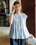 【ドゥクラッセ/DoCLASSE】のコットン混ボイル・ピンタックレースブラウス 人気、トレンドファッション・服の通販 founy(ファニー) ファッション Fashion レディースファッション Fashion for Women トップス・カットソー Cut & Sew Tops シャツ・ブラウス・オフィスカジュアル Elegant Blouses & Button-Ups シアー Sheer, See-Through センター Center, Center Line フレンチ French, French Style レース Lace, Lace Fabric 人気 Popular, Best Seller 夏 Summer thumbnail アイスブルー|ID: prp329100004920267 ipo3291000000036913286