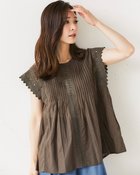 【ドゥクラッセ/DoCLASSE】のコットン混ボイル・ピンタックレースブラウス 人気、トレンドファッション・服の通販 founy(ファニー) ファッション Fashion レディースファッション Fashion for Women トップス・カットソー Cut & Sew Tops シャツ・ブラウス・オフィスカジュアル Elegant Blouses & Button-Ups シアー Sheer, See-Through センター Center, Center Line フレンチ French, French Style レース Lace, Lace Fabric 人気 Popular, Best Seller 夏 Summer thumbnail ダークブラウン|ID: prp329100004920267 ipo3291000000036913294