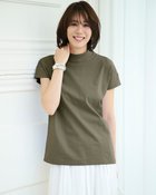 【ドゥクラッセ/DoCLASSE】の高密度シルコットン・リブ切替えデザインT 人気、トレンドファッション・服の通販 founy(ファニー) ファッション Fashion レディースファッション Fashion for Women トップス・カットソー Cut & Sew Tops シャツ・ブラウス・オフィスカジュアル Elegant Blouses & Button-Ups ロングTシャツ・Tシャツ Longline T-Shirts & Tees カットソー・ベーシックTシャツ Cut-and-Sewn Tops / Stretch Tees & Basics カットソー Cut and Sewn Top フォルム Silhouette, Form ボックス Boxy, Box Shape 夏 Summer thumbnail カーキ|ID: prp329100004920274 ipo3291000000036913350