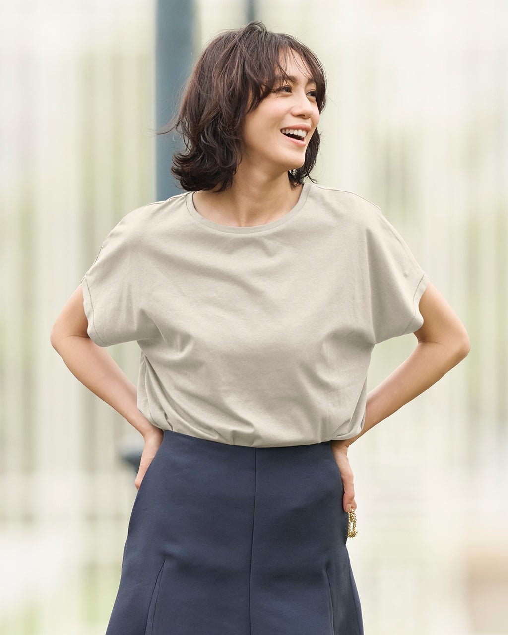 【ドゥクラッセ/DoCLASSE】のスーピマT・フレンチスリーブ インテリア・キッズ・メンズ・レディースファッション・服の通販 founy(ファニー) 　ファッション　Fashion　レディースファッション　Fashion for Women　トップス・カットソー　Cut & Sew Tops　シャツ・ブラウス・オフィスカジュアル　Elegant Blouses & Button-Ups　ロングTシャツ・Tシャツ　Longline T-Shirts & Tees　カットソー・ベーシックTシャツ　Cut-and-Sewn Tops / Stretch Tees & Basics　カットソー　Cut and Sewn Top　シルク　Silk, 100% Silk　シンプル　Simple, Minimal　スリーブ　Sleeve, Long Sleeve / Short Sleeve　スーピマ　Supima, Premium Cotton　フォルム　Silhouette, Form　フレンチ　French, French Style　プレミアム　Premium, High-End　ライトグレー|ID: prp329100004920276 ipo3291000000036913362