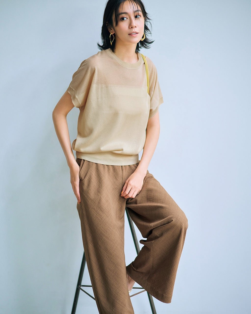 【ドゥクラッセ/DoCLASSE】のドライタッチ・ダブルシアーニット 人気、トレンドファッション・服の通販 founy(ファニー) 　ファッション　Fashion　レディースファッション　Fashion for Women　トップス・カットソー　Cut & Sew Tops　ニット　Knit Tops & Sweaters　インナー　Innerwear　シアー　Sheer, See-Through　セーター　Sweater, Knitwear　夏　Summer　 other-1|ID: prp329100004920279 ipo3291000000036913394