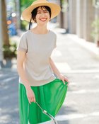 【ドゥクラッセ/DoCLASSE】のレースフレンチ袖/スーピマ・ドゥクラッセTシャツ ライトグレー|ID: prp329100004920281 ipo3291000000037097806