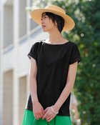 【ドゥクラッセ/DoCLASSE】のレースフレンチ袖/スーピマ・ドゥクラッセTシャツ ブラック|ID: prp329100004920281 ipo3291000000037097807