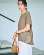 【ドゥクラッセ/DoCLASSE】のジョーゼット・サイド切替えプルオーバー 人気、トレンドファッション・服の通販 founy(ファニー) ファッション Fashion レディースファッション Fashion for Women トップス・カットソー Cut & Sew Tops シャツ・ブラウス・オフィスカジュアル Elegant Blouses & Button-Ups ロングTシャツ・Tシャツ Longline T-Shirts & Tees カジュアルプルオーバー・ニットトップス Pullovers & Knit Tops / Casual Pullovers カットソー・ベーシックTシャツ Cut-and-Sewn Tops / Stretch Tees & Basics カットソー Cut and Sewn Top サテン Satin, Glossy Fabric ジョーゼット Georgette, Semi-Sheer Fabric フォルム Silhouette, Form エレガント 上品 Elegant thumbnail トープ|ID: prp329100004920289 ipo3291000000036913465