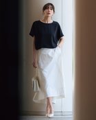 【ドゥクラッセ/DoCLASSE】のジョーゼット・サイド切替えプルオーバー 人気、トレンドファッション・服の通販 founy(ファニー) ファッション Fashion レディースファッション Fashion for Women トップス・カットソー Cut & Sew Tops シャツ・ブラウス・オフィスカジュアル Elegant Blouses & Button-Ups ロングTシャツ・Tシャツ Longline T-Shirts & Tees カジュアルプルオーバー・ニットトップス Pullovers & Knit Tops / Casual Pullovers カットソー・ベーシックTシャツ Cut-and-Sewn Tops / Stretch Tees & Basics カットソー Cut and Sewn Top サテン Satin, Glossy Fabric ジョーゼット Georgette, Semi-Sheer Fabric フォルム Silhouette, Form エレガント 上品 Elegant thumbnail ミッドナイトブルー|ID: prp329100004920289 ipo3291000000036913467