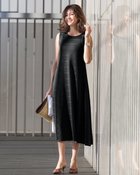 【ドゥクラッセ/DoCLASSE】のガーター編み・シアーニットワンピース ブラック|ID: prp329100004920292 ipo3291000000037245254