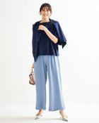 【ドゥクラッセ/DoCLASSE】のジョーゼット・セミワイドパンツ ブルー|ID: prp329100004920300 ipo3291000000037097812
