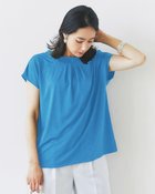 【ドゥクラッセ/DoCLASSE】のUVスラブ・ギャザーネックブラウス 人気、トレンドファッション・服の通販 founy(ファニー) ファッション Fashion レディースファッション Fashion for Women トップス・カットソー Cut & Sew Tops シャツ・ブラウス・オフィスカジュアル Elegant Blouses & Button-Ups ロングTシャツ・Tシャツ Longline T-Shirts & Tees カットソー・ベーシックTシャツ Cut-and-Sewn Tops / Stretch Tees & Basics カットソー Cut and Sewn Top ギャザー Gathered, Ruffled ドレープ Drape, Draping Fabric フレンチ French, French Style 夏 Summer 旅行 Travel thumbnail フレンチブルー|ID: prp329100004920302 ipo3291000000036913553