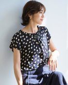 【ドゥクラッセ/DoCLASSE】のUVスラブ・ギャザーネックブラウス 人気、トレンドファッション・服の通販 founy(ファニー) ファッション Fashion レディースファッション Fashion for Women トップス・カットソー Cut & Sew Tops シャツ・ブラウス・オフィスカジュアル Elegant Blouses & Button-Ups ロングTシャツ・Tシャツ Longline T-Shirts & Tees カットソー・ベーシックTシャツ Cut-and-Sewn Tops / Stretch Tees & Basics カットソー Cut and Sewn Top ギャザー Gathered, Ruffled ドレープ Drape, Draping Fabric フレンチ French, French Style 夏 Summer 旅行 Travel thumbnail ベージュXネイビー|ID: prp329100004920302 ipo3291000000036913558