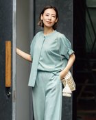【ドゥクラッセ/DoCLASSE】のビューティフォルム・ボリューム袖ブラウス ライトグリーン|ID: prp329100004920312 ipo3291000000037245271