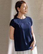 【ドゥクラッセ/DoCLASSE】の異素材ミックス・シアーデコルテカットソー 人気、トレンドファッション・服の通販 founy(ファニー) ファッション Fashion レディースファッション Fashion for Women トップス・カットソー Cut & Sew Tops シャツ・ブラウス・オフィスカジュアル Elegant Blouses & Button-Ups ロングTシャツ・Tシャツ Longline T-Shirts & Tees カットソー・ベーシックTシャツ Cut-and-Sewn Tops / Stretch Tees & Basics カットソー Cut and Sewn Top ジョーゼット Georgette, Semi-Sheer Fabric デコルテ Décolleté, Neckline エレガント 上品 Elegant 人気 Popular, Best Seller 鹿の子 Piqué, Kanoko Fabric thumbnail ネイビー|ID: prp329100004920313 ipo3291000000036913664