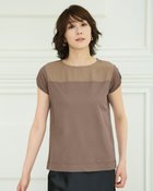 【ドゥクラッセ/DoCLASSE】の異素材ミックス・シアーデコルテカットソー 人気、トレンドファッション・服の通販 founy(ファニー) ファッション Fashion レディースファッション Fashion for Women トップス・カットソー Cut & Sew Tops シャツ・ブラウス・オフィスカジュアル Elegant Blouses & Button-Ups ロングTシャツ・Tシャツ Longline T-Shirts & Tees カットソー・ベーシックTシャツ Cut-and-Sewn Tops / Stretch Tees & Basics カットソー Cut and Sewn Top ジョーゼット Georgette, Semi-Sheer Fabric デコルテ Décolleté, Neckline エレガント 上品 Elegant 人気 Popular, Best Seller 鹿の子 Piqué, Kanoko Fabric thumbnail トープ|ID: prp329100004920313 ipo3291000000036913668