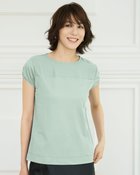 【ドゥクラッセ/DoCLASSE】の異素材ミックス・シアーデコルテカットソー 人気、トレンドファッション・服の通販 founy(ファニー) ファッション Fashion レディースファッション Fashion for Women トップス・カットソー Cut & Sew Tops シャツ・ブラウス・オフィスカジュアル Elegant Blouses & Button-Ups ロングTシャツ・Tシャツ Longline T-Shirts & Tees カットソー・ベーシックTシャツ Cut-and-Sewn Tops / Stretch Tees & Basics カットソー Cut and Sewn Top ジョーゼット Georgette, Semi-Sheer Fabric デコルテ Décolleté, Neckline エレガント 上品 Elegant 人気 Popular, Best Seller 鹿の子 Piqué, Kanoko Fabric thumbnail ミントグリーン|ID: prp329100004920313 ipo3291000000036913671