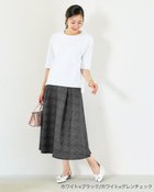 【ドゥクラッセ/DoCLASSE】のドゥクラッセTシャツ&times;ダブル編みジャージー・セットアップ ホワイトxブラック|ID: prp329100004920318 ipo3291000000037101709