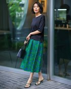【ドゥクラッセ/DoCLASSE】のドゥクラッセTシャツ&times;ダブル編みジャージー・セットアップ ネイビー&times;グリーン|ID: prp329100004920318 ipo3291000000037245284