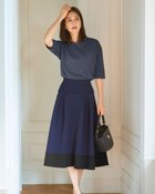 【ドゥクラッセ/DoCLASSE】のドゥクラッセTシャツ&times;ダブル編みジャージー・セットアップ ネイビーパターン|ID: prp329100004920318 ipo3291000000037245290
