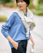 【ドゥクラッセ/DoCLASSE】のシルクフィール・ボートネックニット ライトブルー|ID: prp329100004920323 ipo3291000000037255677