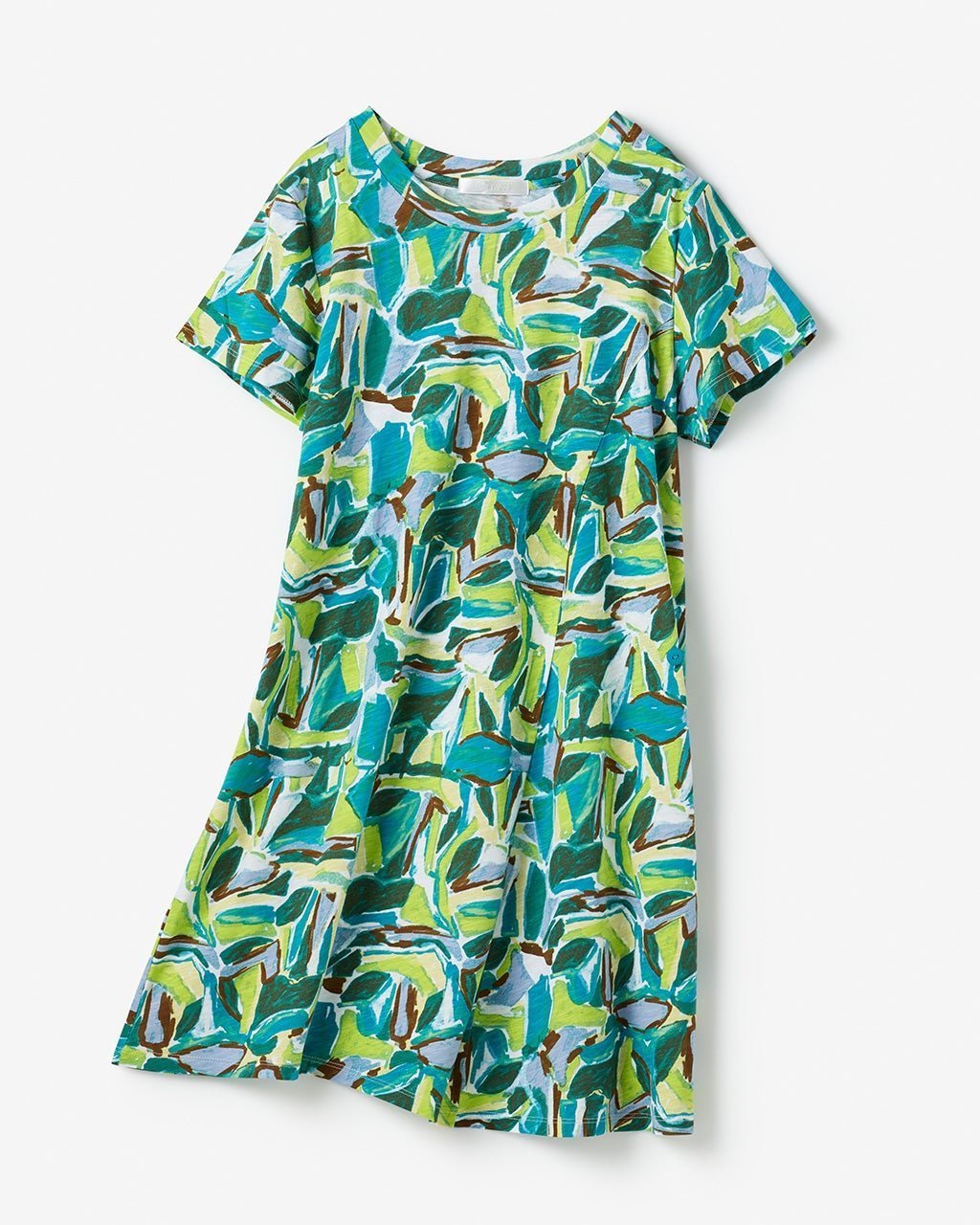 【ドゥクラッセ/DoCLASSE】の綿スラブ・アシメフレアチュニック インテリア・キッズ・メンズ・レディースファッション・服の通販 founy(ファニー) 　ファッション　Fashion　レディースファッション　Fashion for Women　トップス・カットソー　Cut & Sew Tops　アシンメトリー　Asymmetrical Style　カットソー　Cut and Sewn Top　シンプル　Simple, Minimal　チュニック　Tunic, Long Top　フィット　Fit, Slim Fit　フレア　Flare, Flared　プリント　Print, Printed Pattern　ボトム　Bottoms, Lower Wear　人気　Popular, Best Seller　夏　Summer　グリーン|ID: prp329100004920325 ipo3291000000036913784