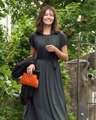 【ドゥクラッセ/DoCLASSE】のUVスラブ・ギャザーワンピース無地/普通丈105㎝ カーキグレー|ID: prp329100004920329 ipo3291000000037101721