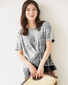 【ドゥクラッセ/DoCLASSE】の綿スラブ・アシメタックプルオーバー 人気、トレンドファッション・服の通販 founy(ファニー) ファッション Fashion レディースファッション Fashion for Women トップス・カットソー Cut & Sew Tops シャツ・ブラウス・オフィスカジュアル Elegant Blouses & Button-Ups ロングTシャツ・Tシャツ Longline T-Shirts & Tees カジュアルプルオーバー・ニットトップス Pullovers & Knit Tops / Casual Pullovers カットソー・ベーシックTシャツ Cut-and-Sewn Tops / Stretch Tees & Basics カットソー Cut and Sewn Top シンプル Simple, Minimal フォルム Silhouette, Form プリント Print, Printed Pattern ボトム Bottoms, Lower Wear 人気 Popular, Best Seller 夏 Summer thumbnail ブラックパターン|ID: prp329100004920335 ipo3291000000036913859