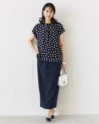 【ドゥクラッセ/DoCLASSE】のストレッチジョーゼット・ナロースカート ミッドナイトブルー|ID: prp329100004920345 ipo3291000000037101736