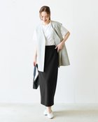 【ドゥクラッセ/DoCLASSE】のストレッチジョーゼット・ナロースカート ブラック|ID: prp329100004920345 ipo3291000000037255711