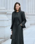 【ドゥクラッセ/DoCLASSE】のスマートツイル・ノーカラーペプラムジャケット ダークチャコール|ID: prp329100004920353 ipo3291000000037097821