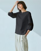 【ドゥクラッセ/DoCLASSE】のパールキーネック/7分袖・ドゥクラッセTシャツ ブラック|ID: prp329100004920355 ipo3291000000037255717