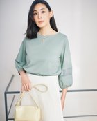 【ドゥクラッセ/DoCLASSE】のパールキーネック/7分袖・ドゥクラッセTシャツ ダスティーブルー|ID: prp329100004920355 ipo3291000000037255722