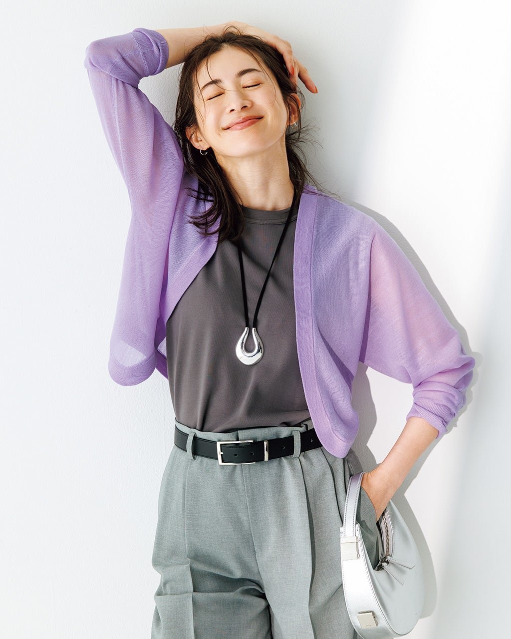 【ドゥクラッセ/DoCLASSE】のシアーニット・ボレロカーディガン 人気、トレンドファッション・服の通販 founy(ファニー) 　ファッション　Fashion　レディースファッション　Fashion for Women　トップス・カットソー　Cut & Sew Tops　ニット　Knit Tops & Sweaters　カーディガン・羽織り　Layered Style Cardigans　カーディガン　Cardigan, Knitwear　シンプル　Simple, Minimal　ボレロ　Bolero, Short Cardigan　人気　Popular, Best Seller　 other-1|ID: prp329100004920387 ipo3291000000036914122