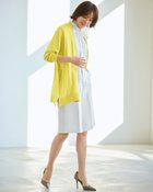 【ドゥクラッセ/DoCLASSE】のUVニット・ボタンレスロングカーディガン イエロー|ID: prp329100004920396 ipo3291000000037093836