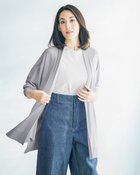 【ドゥクラッセ/DoCLASSE】のUVニット・ボタンレスロングカーディガン ライトグレー|ID: prp329100004920396 ipo3291000000037093841
