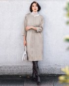 【ドゥクラッセ/DoCLASSE】のウォームポンチ・キーネックミディワンピース ライトグレー|ID: prp329100004920404 ipo3291000000037255791