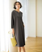 【ドゥクラッセ/DoCLASSE】のウォームポンチ・キーネックミディワンピース チャコール|ID: prp329100004920404 ipo3291000000037255792