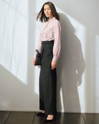 【ドゥクラッセ/DoCLASSE】のブッチャー織り・サスペンダー付ワイドパンツ ブラック|ID: prp329100004920409 ipo3291000000036914273