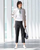 【ドゥクラッセ/DoCLASSE】のリネン混クールタッチ・サブリナパンツ/65cm 人気、トレンドファッション・服の通販 founy(ファニー) ファッション Fashion レディースファッション Fashion for Women パンツ Pants & Trousers オケージョン Occasion Wear オックス Oxford Fabric ストレッチ Stretch, Stretchy Fabric センター Center, Center Line チェック Check, Plaid, Tartan ベスト Vest, Waistcoat メランジ Melange, Mixed Yarn リネン Linen, Linen Fabric 夏 Summer ビジネス 仕事 通勤 Business / Work / Commuting thumbnail ブラック|ID: prp329100004920415 ipo3291000000036914298