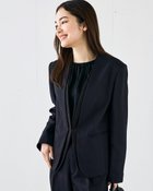 【ドゥクラッセ/DoCLASSE】のスマートツイル・ダブルVノーカラージャケット ミッドナイトパターン|ID: prp329100004920429 ipo3291000000037139991