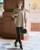 【ドゥクラッセ/DoCLASSE】の起毛ダブルフェイス・サイドボタンロングトップス トープ|ID: prp329100004920438 ipo3291000000037093199