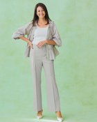 【ドゥクラッセ/DoCLASSE】のリネン混オックス・ワイドストレート/75cm 人気、トレンドファッション・服の通販 founy(ファニー) ファッション Fashion レディースファッション Fashion for Women パンツ Pants & Trousers リネン Linen, Linen Fabric thumbnail ライトグレー|ID: prp329100004920442 ipo3291000000036914431