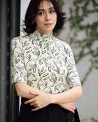 【ドゥクラッセ/DoCLASSE】のUVスラブ・ギャザーハイネックブラウスN/5分袖 ベージュ・パターン|ID: prp329100004920443 ipo3291000000037255826