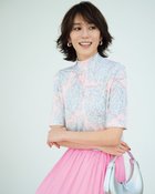 【ドゥクラッセ/DoCLASSE】のUVスラブ・ギャザーハイネックブラウスN/5分袖 ピンク・パターン|ID: prp329100004920443 ipo3291000000037255828